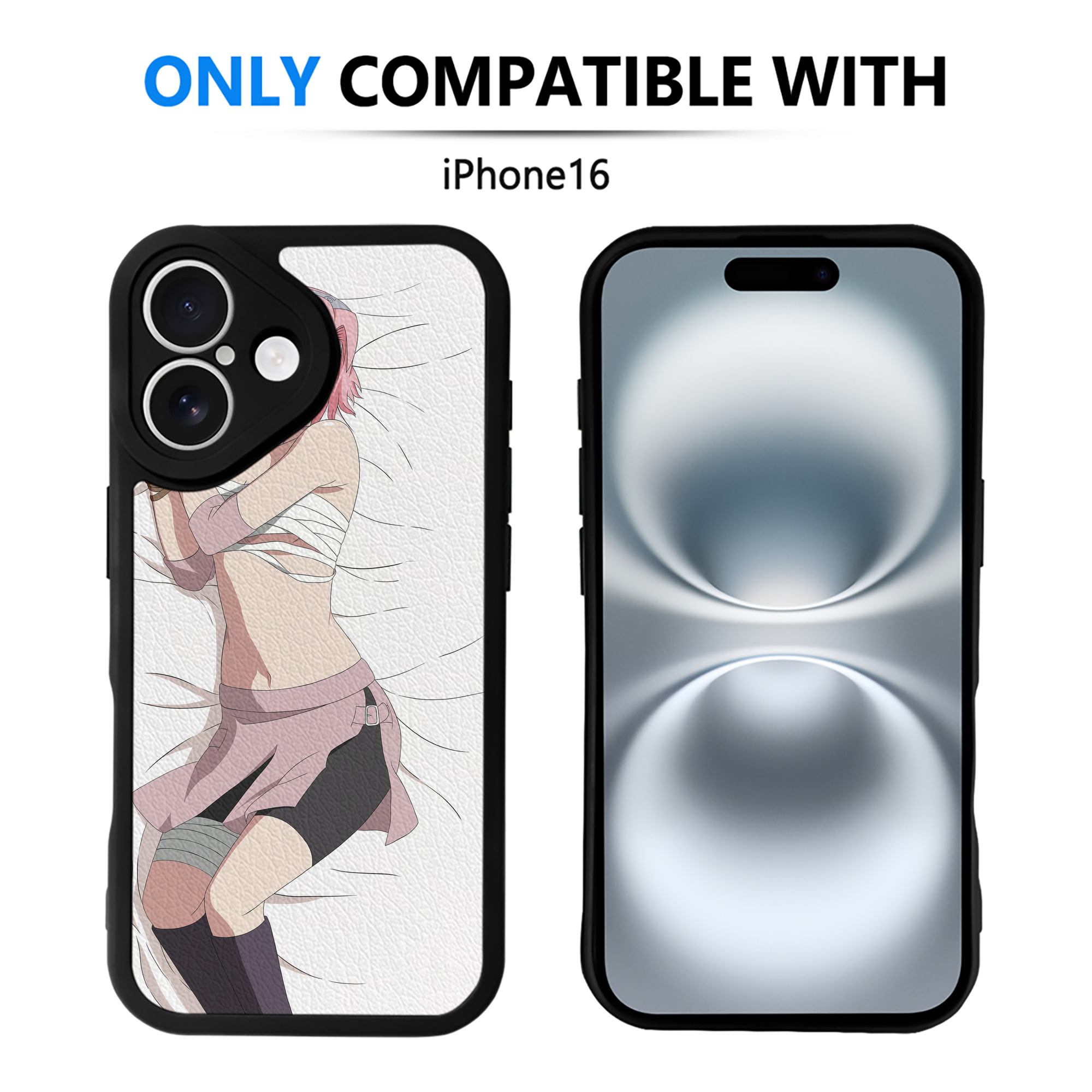 （画像用） NARUTO -ナルト- NARUTO -ナルト- 疾風伝 【iPhone 16シリーズ対応】シリコンスマホケース（レザー調） 材質：シリコン